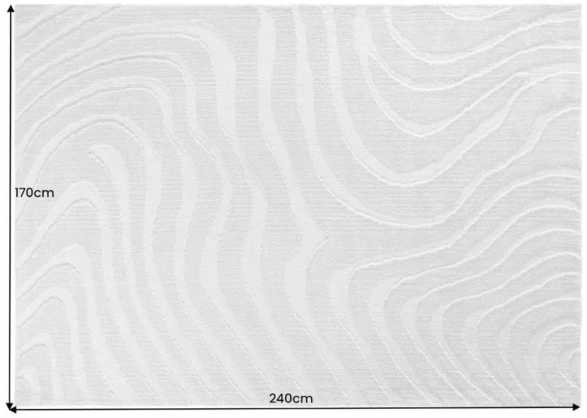Koberec WAVE 170x240cm sivý