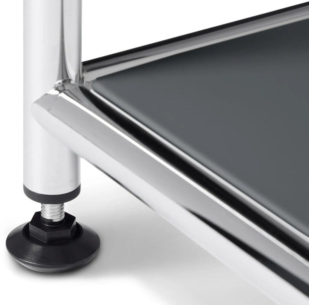 Kovový konferenčný stolík »CN3«, otvorený, sivý