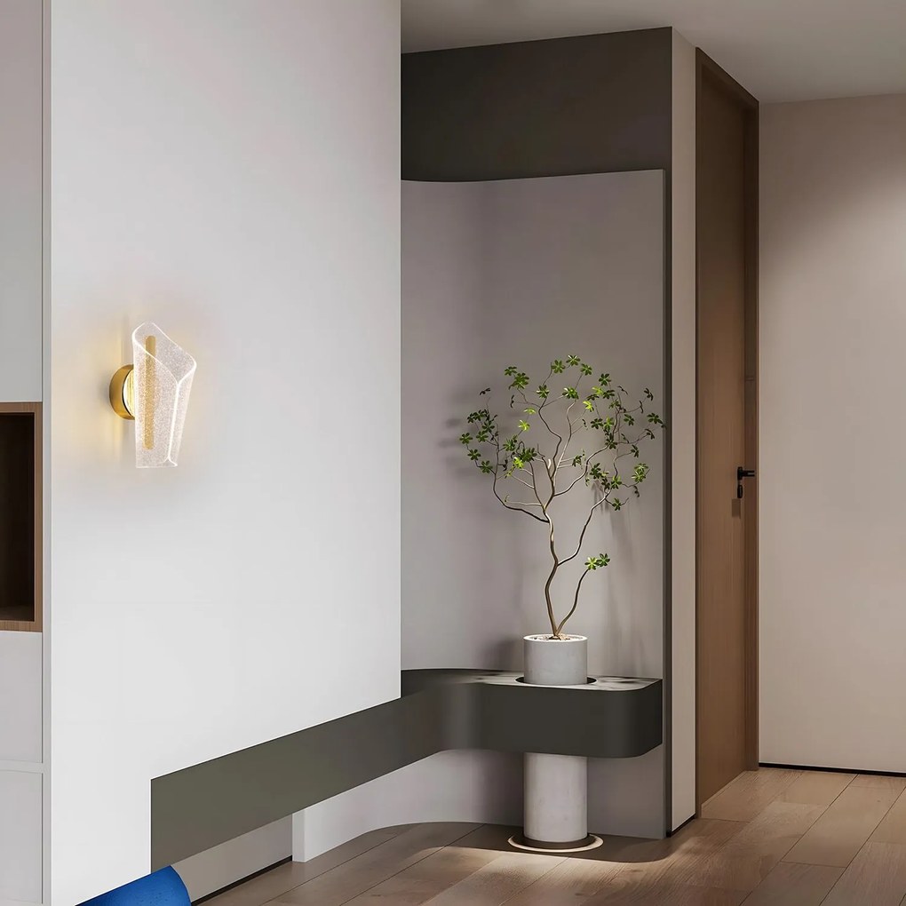 Toolight Toolight, LED nástenné svietidlo, 5W, 4000K, 500lm, G030-W, zlatá, OSW-00692