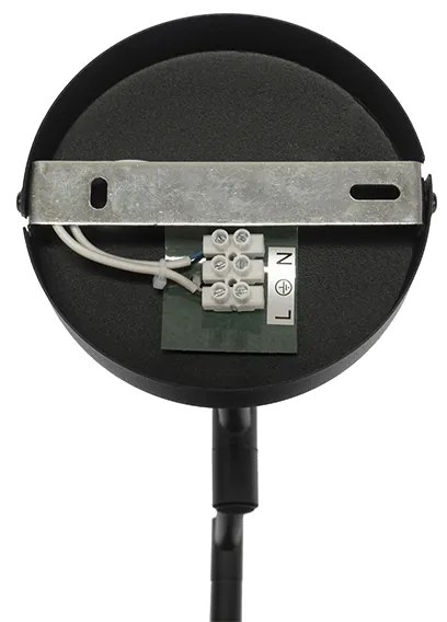 Nástenná lampa čierna s čiernym tienidlom a nastaviteľným ramenom - Ladas Deluxe