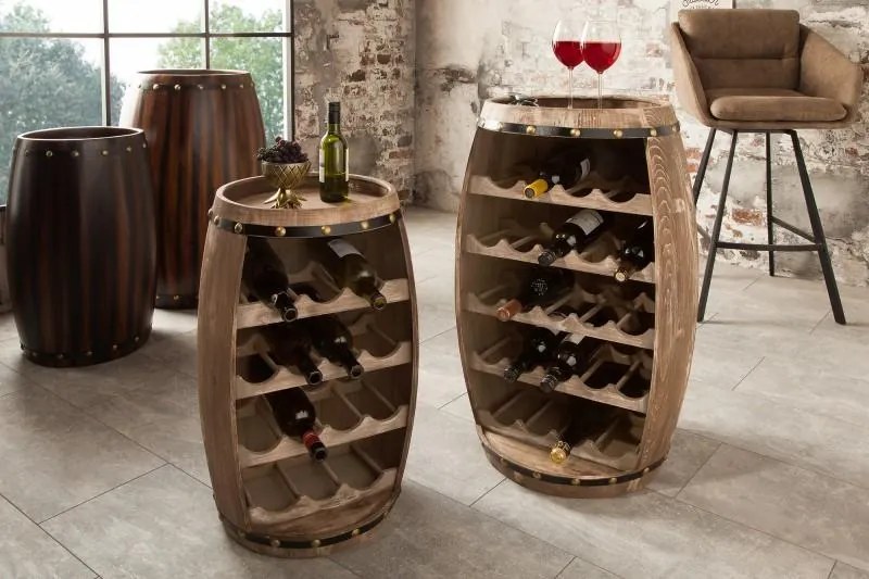 Invicta Interior - Elegantný stojan na víno BODEGA 60 cm, borovica, prírodný