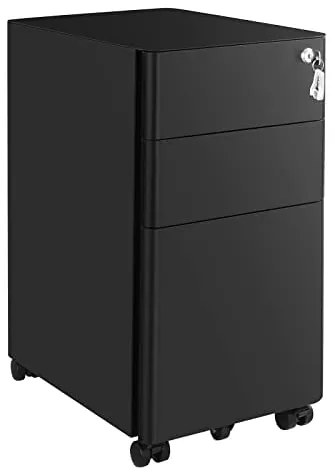 Kancelársky kontajner, uzamykateľný, 59,2x30x46cm, čierny