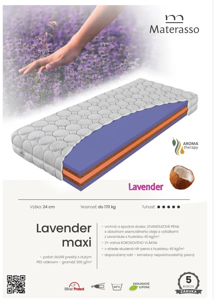 Materasso Penový matrac Lavender Maxi Rozmer: 140 x 200 cm