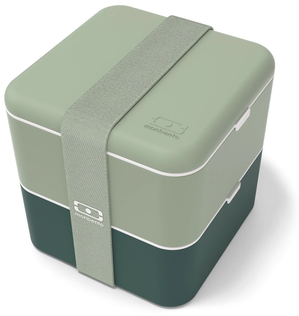 monbento Desiatový box Monbento Square Green Bicolor 1,7 l