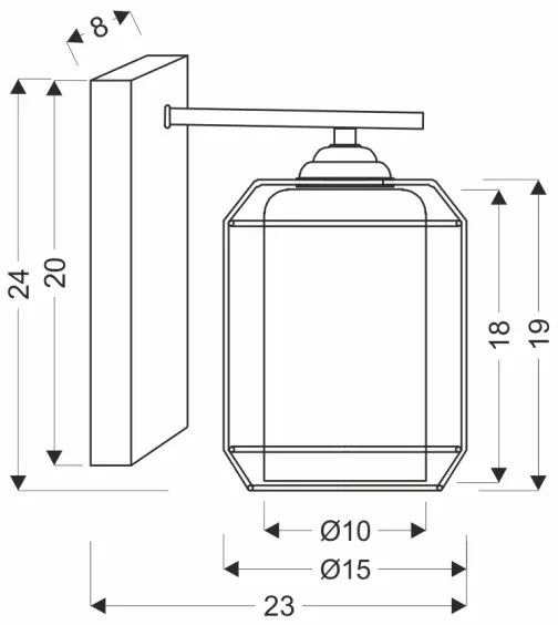 Nástenná lampa JONERA 1xE27/40W/230V čierna