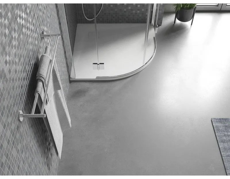 Mexen Bert, SMC štvrťkruhová sprchová vanička 80 x 80 cm, biela, 4KR108080