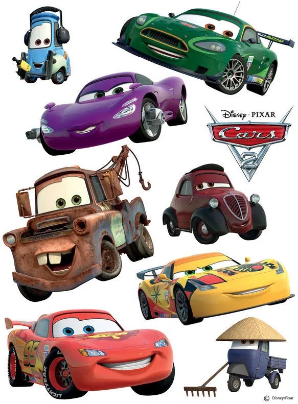 AG Design Cars Auta Disney - nálepka na stenu 65x85 cm