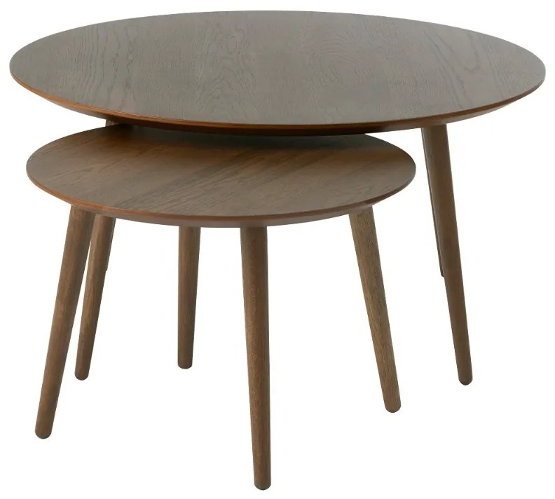 Sada konferenčných stolíkov Paricia 88 cm dymový dub