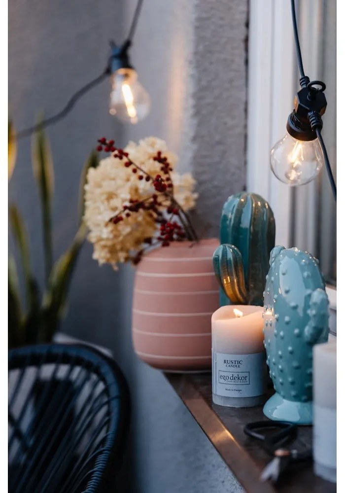 Hnedá sviečka Rustic candles by Ego dekor Rust, doba horenia 38 h