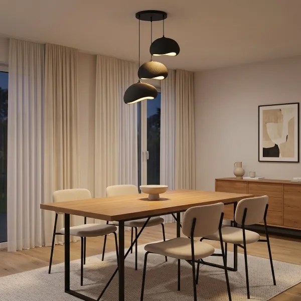 BRILAGI - Závesný luster na lanku WABI SABI 3xE27/40W/230V priemer 60 cm čierna