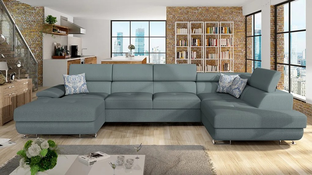 Rohová sedacia súprava Alvin Bis Premium, Dostupné poťahy: Terra 05 + Terra 05 + Terra 15 ECO, Strana: Ľavá