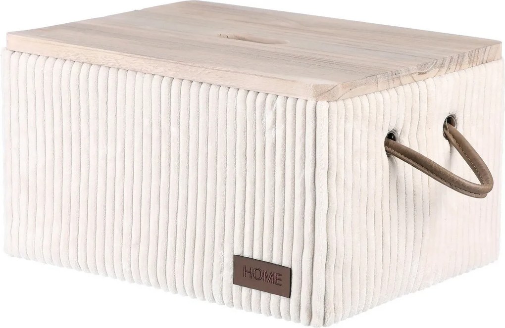 Autronic Súprava 5 látkových úložných boxov, krémová