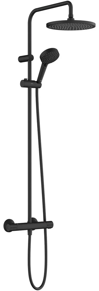Hansgrohe Vernis Blend, Showerpipe 240 1jet EcoSmart 9 l, s termostatom, čierna matná, HAN-26428670
