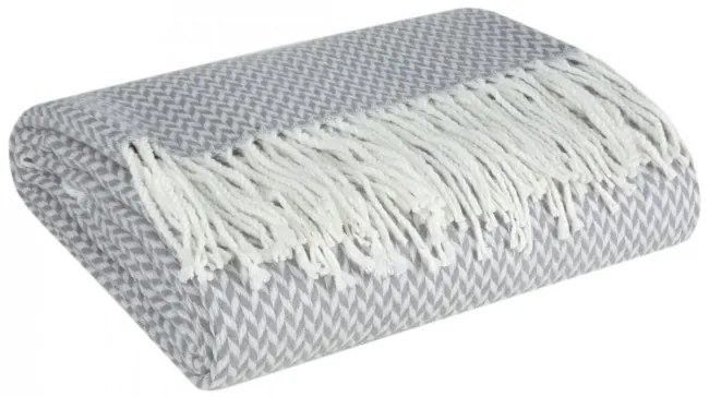 Deka AKRYL so strapcami, oceľová / biela