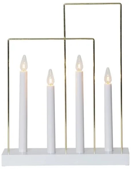 Eglo 410985 - Vianočný svietnik GLOSSY FRAME 4xE10/3W/230V biela