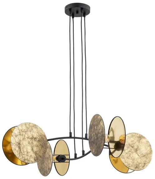 Luster na lanku MOTIF 4xE27/15W/230V zlatá