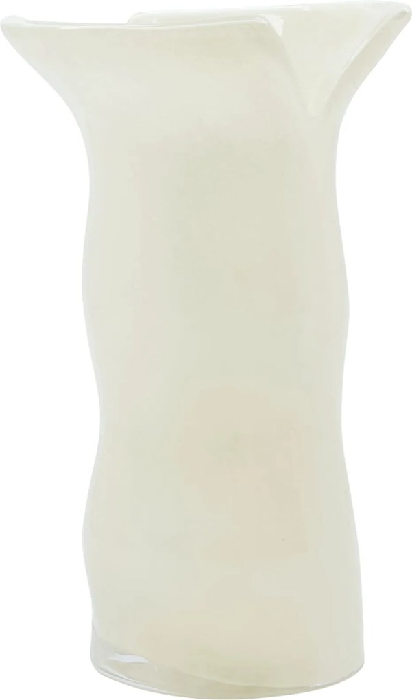 House Doctor Sklenená váza Cuff Off-white