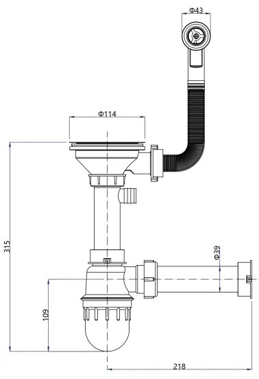 Sapho - Kuchynský drez 77 x 44 cm granit/čierna