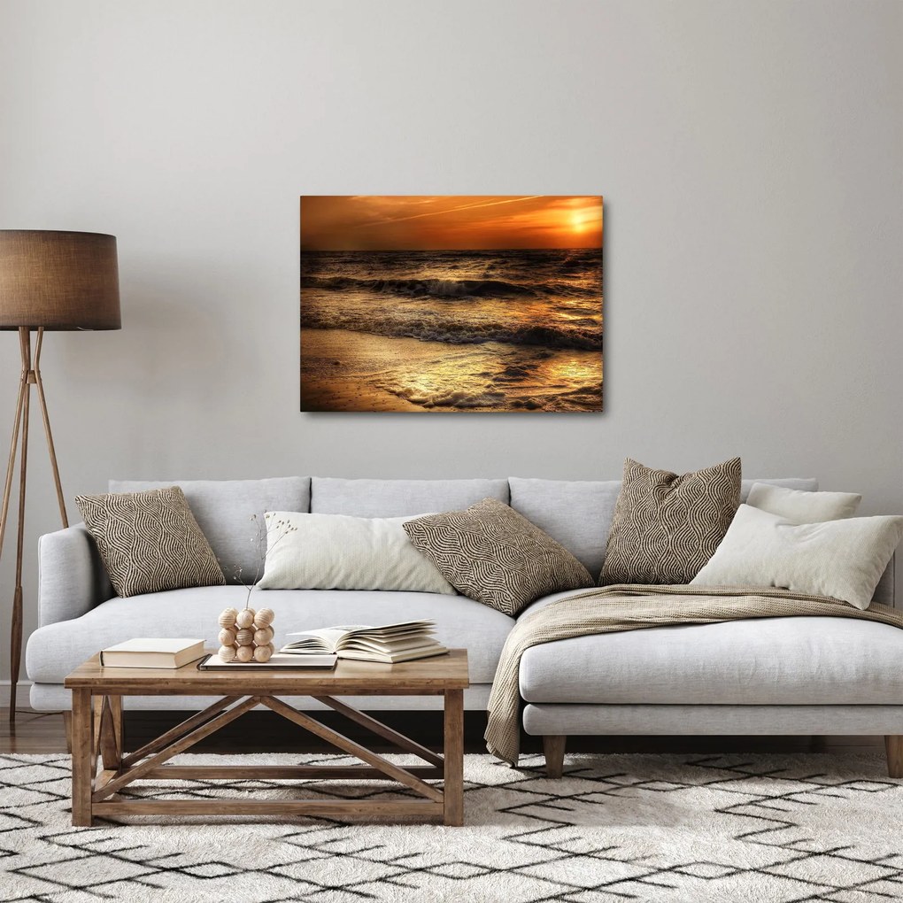 Obraz - Vlny pri pobreží (70x50 cm)