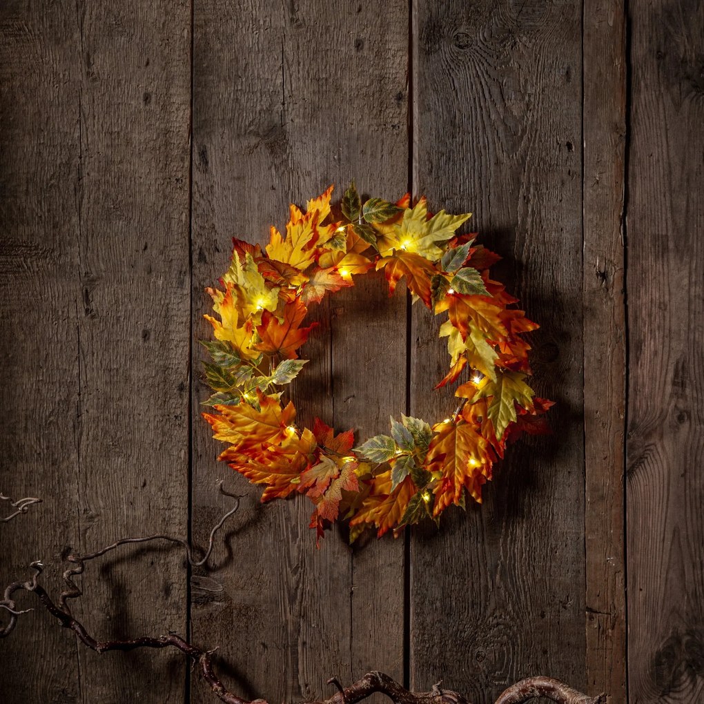 STAR TRADING Svietiaci veniec Autumn 45 cm