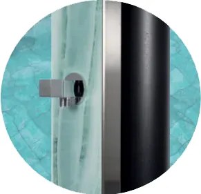 Solárna sprcha CRM Atlas Glass Turquise marble 40 l so sprchou na nohy