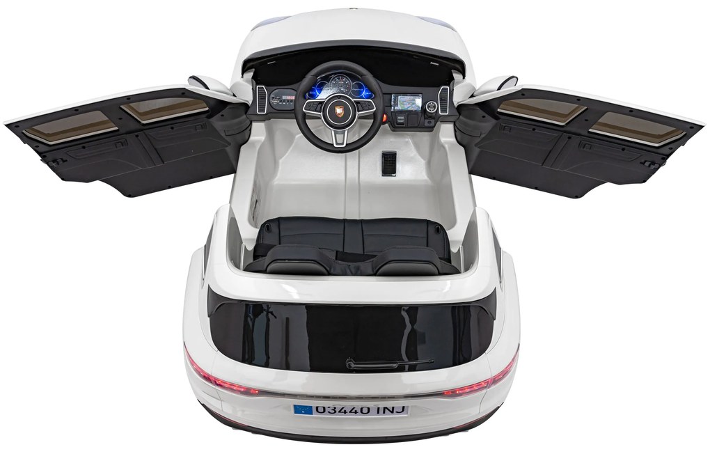 RAMIZ Elektrická autíčko Porsche Cayenne S - biele - 4x25W- BATÉRIA - 12V7Ah - 2024