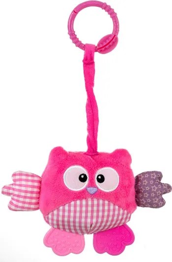 Závesná plyšová hračka Cutie owl 2881 ružová
