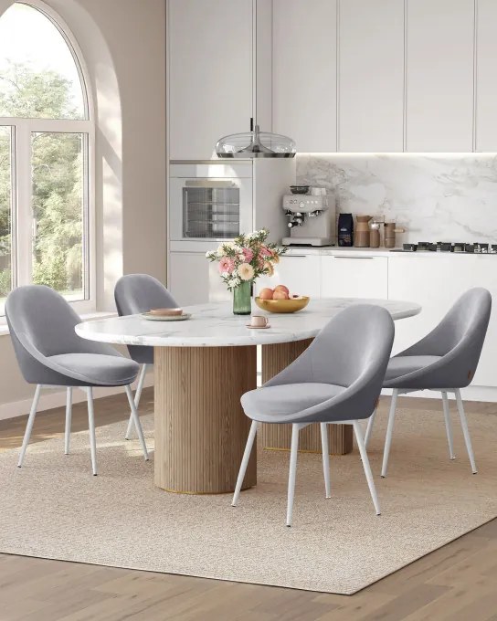 Set dvoch jedálenských stoličiek s vankúšmi KDC184G02 (2 ks)