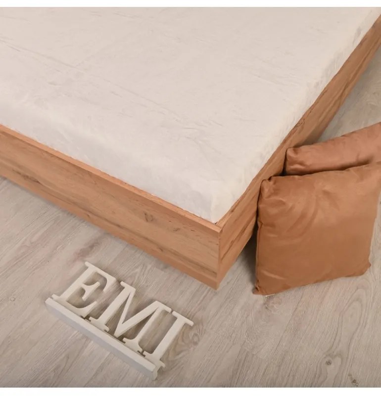 Plachta posteľná z mikroplyšu krémová EMI, Plachta 90 (100)x200