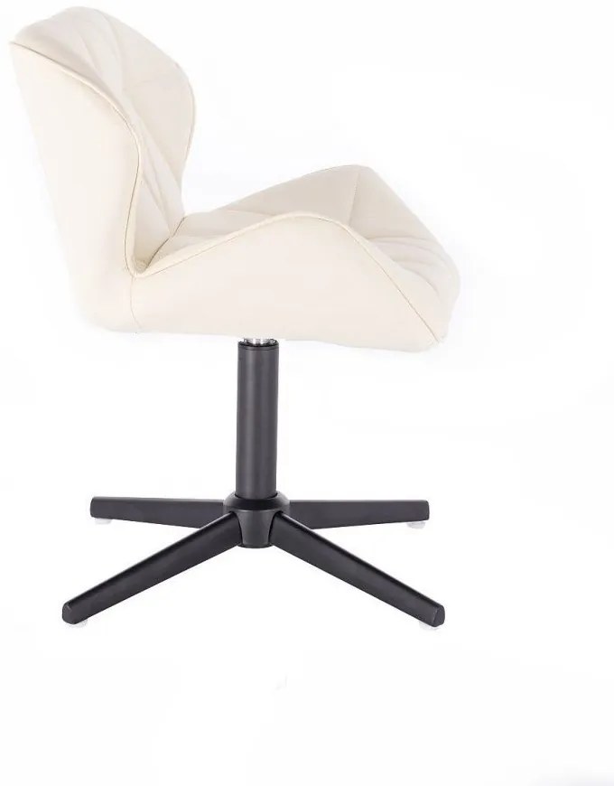 LuxuryForm DESIGN Stolička MILANO na čiernom kríži - krémová