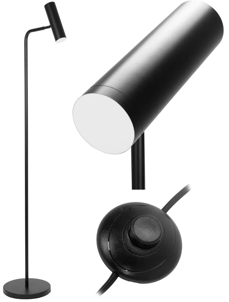 Stojacia lampa APP965-1F čierna