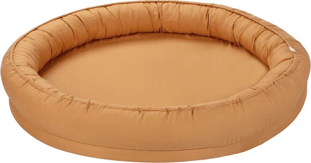 Ľanové hniezdo pre deti karamelová