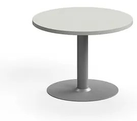 Konferenčný stolík VERTICUS, Ø700x500 mm, svetlošedá/strieborná