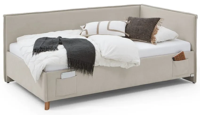 Béžová detská posteľ s úložným priestorom 120x200 cm Fun – Meise Möbel