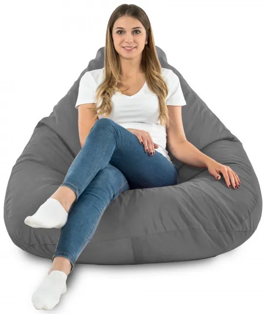 Sedací vak DROP XXL oceľový