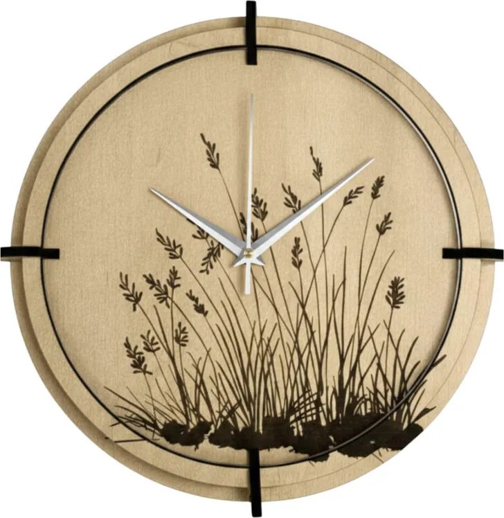Drevené nástenné hodiny javor – tichý chod, prírodný dizajn | SENTOP HDF0587-MAPLE