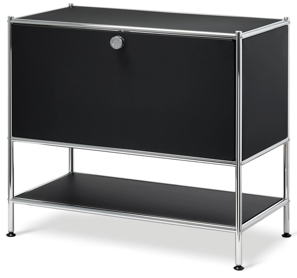 Odkladacia skrinka »CN3« s 1 výklopnými dvierkami, čierna