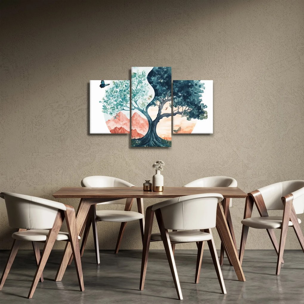 Obraz – Akvarelový strom plný života (90x60 cm)