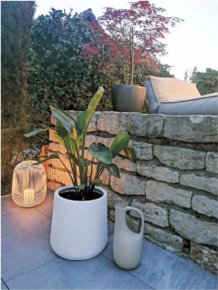 Kvetináč VEKRA, výška 40 cm, sklolaminát, biely