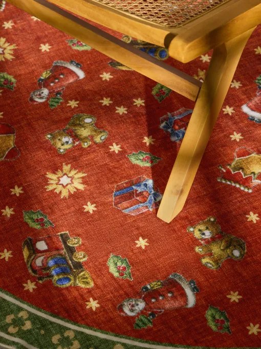 Koberec Villeroy & Boch Toy's Delight Nostalgic Noel červený / zelený kruh