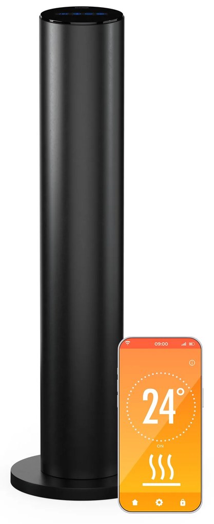 SmartFlow Tower infračervený sálavý ohrievač, 700 W, 360° distribúcia tepla, WLAN-ovládanie