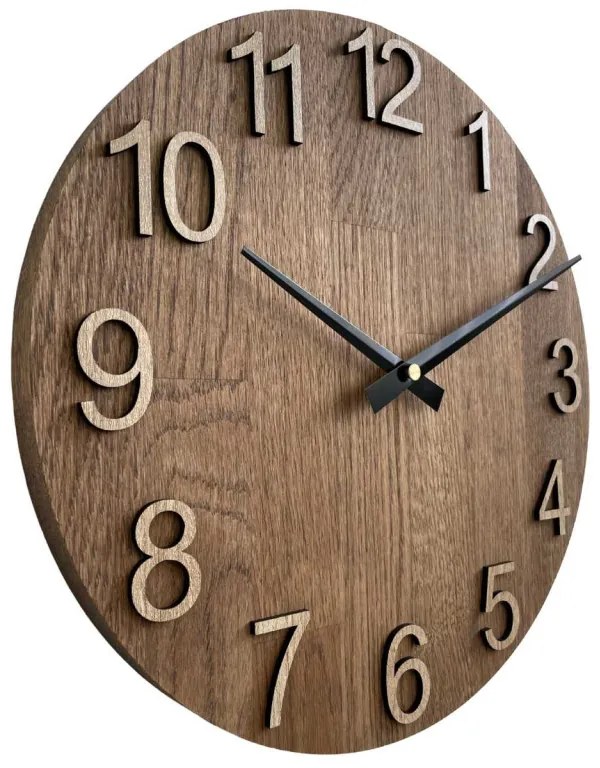 Drevené hodiny na stenu do obývačky I SENTOP MAS017-3072-black-hands