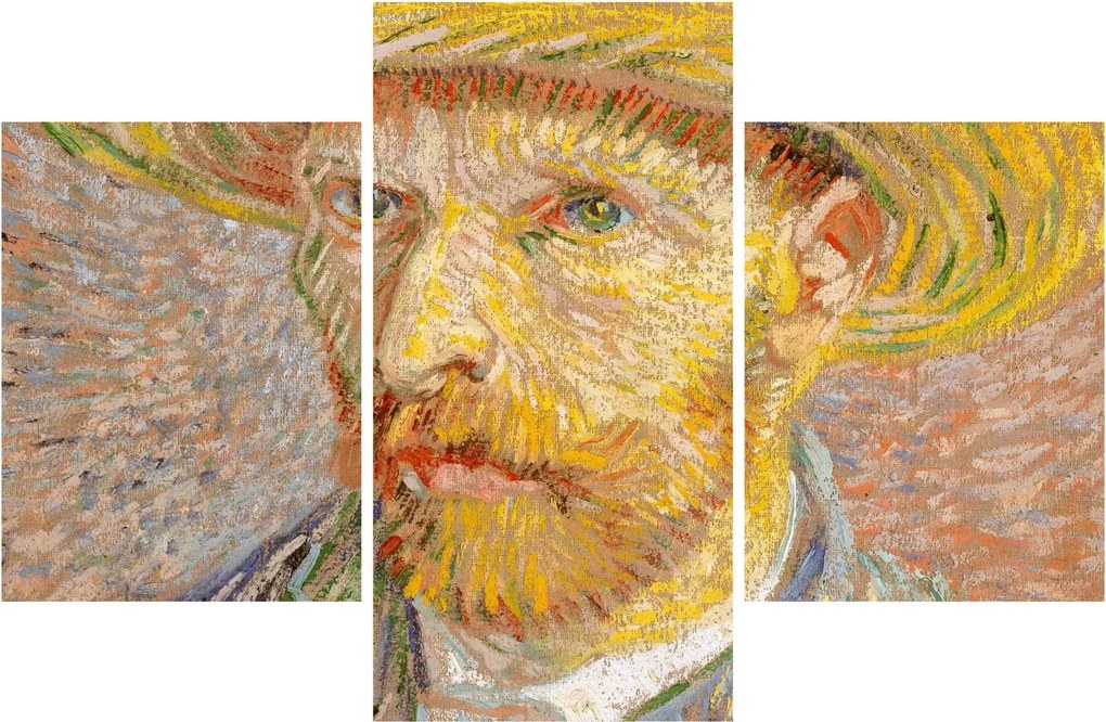 Obraz - Vincent van Gogh, Self-Portrait with a Straw Hat (The Potato Peeler), reprodukcia (90x60 cm)