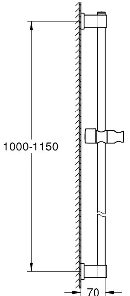 GROHE 26970001 - Sprchová tyč VITALIO UNIVERSAL 1150 mm lesklý chróm