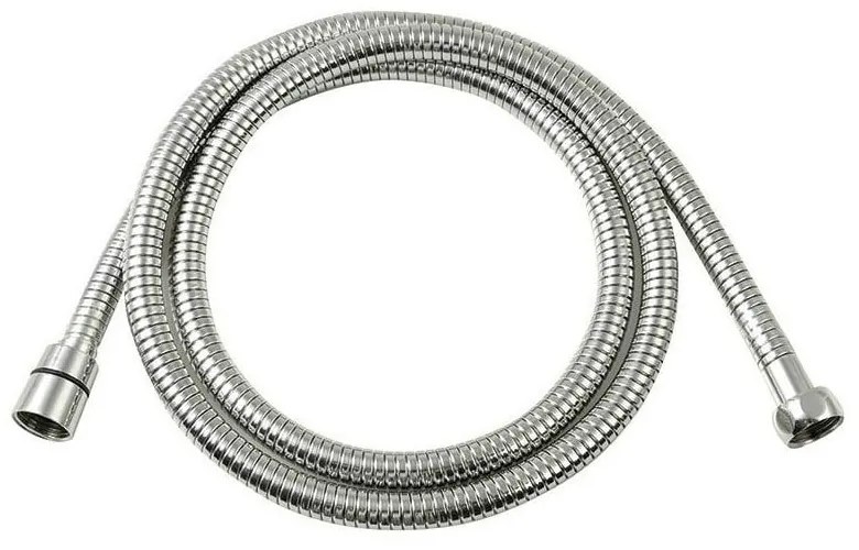 Sprchová hadica z nehrdzavejúcej ocele v lesklo striebornej farbe Lux – Sapho