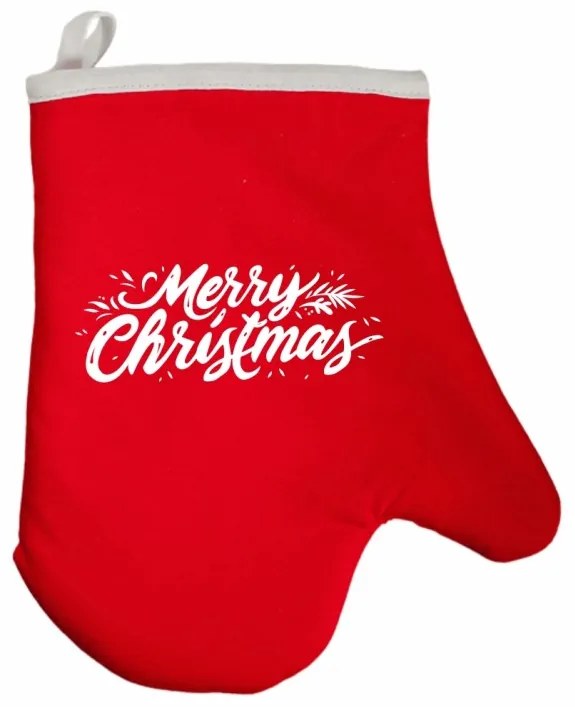 Vianočná kuchynská rukavica Merric EMI, červená