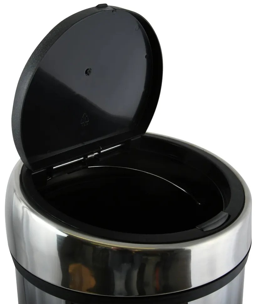 Dotykový oceľový odpadkový kôš v lesklo striebornej farbe 30 l – MSV