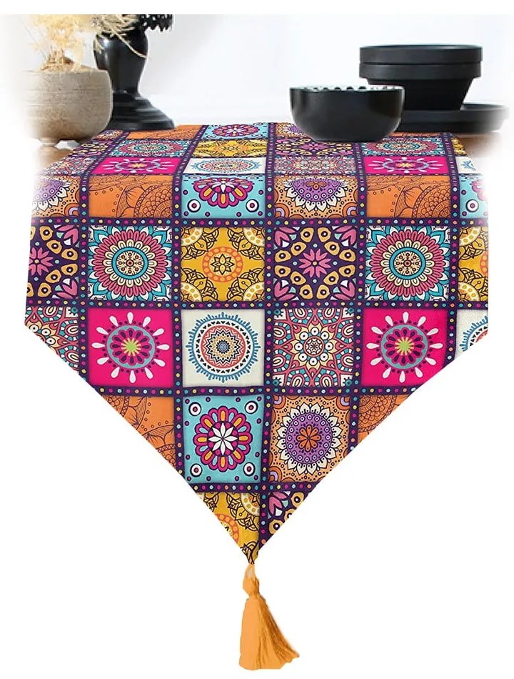 Behúň na stôl 45x140 cm Mandala Tiles – Minimalist Cushion Covers