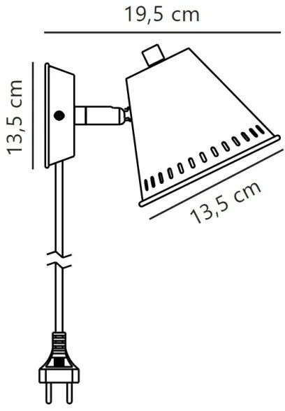 Nordlux - Nástenné bodové svietidlo PINE 1xGU10/15W/230V