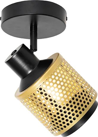 Priemyselné bodové svetlo čierne so zlatom - Kayden